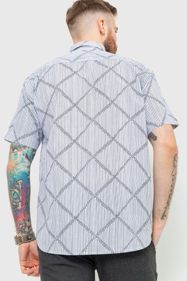 Сорочка чоловіча з принтом 167R7013, колір біло-чорний, 167R0713 | Зображення 3