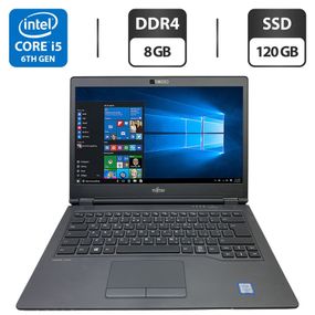 Ультрабук Fujitsu LifeBook U747 / 14" (1920x1080) IPS / Intel Core i5-6200U (2 (4) ядра по 2.3 - 2.8 GHz) / 8 GB DDR4 / 120 GB SSD / Intel HD Graphics 520 / WebCam б/в