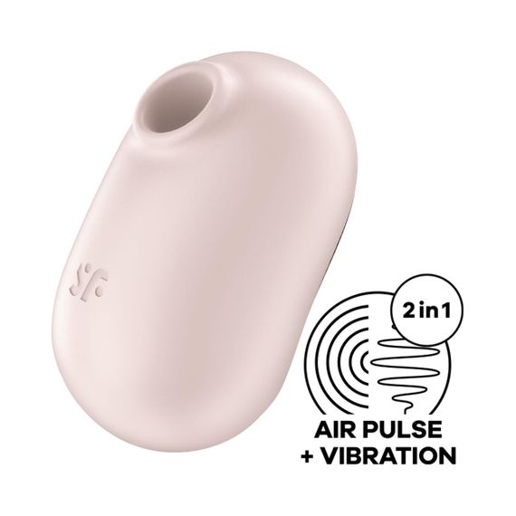 Вакуумний стимулятор із вібрацією Satisfyer Pro To Go 2 Beige Sex Aura