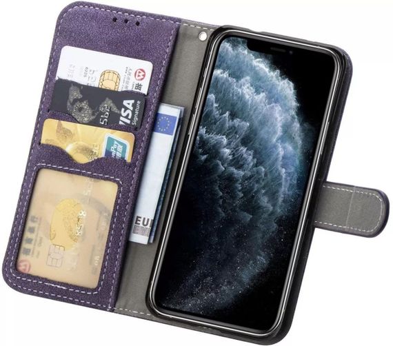 Шкіряний чохол-книжка для Tecno Pova 2 колір Фіолетовий | Зображення 2