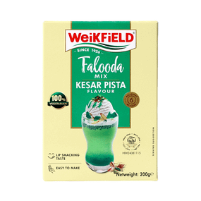 Суміш для молочного напою-десерту зі смаком Фісташок та Шафрану  Falooda Kesar Pista Mix Powder 200г Weikfield 8901808004790