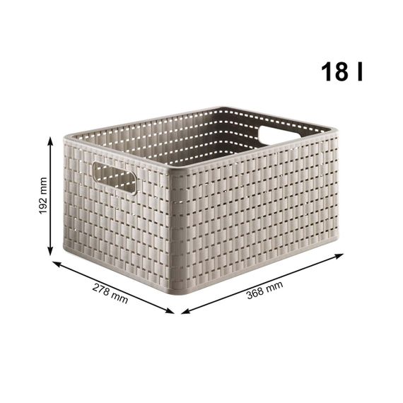 Комод пластиковий на 3 ящики Rotho (Рото) Country (11654) Капучино-сірий | Зображення 2