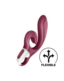 Вібратор-кролик Satisfyer Love Me Red, гнучкий, відросток з потрійним кінчиком Sex Aura