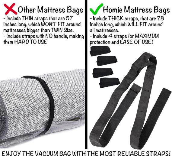 Вакуумный пакет для хранения перевозки вещей герметичный компрессионный большой чехол для матраса многоразовый | Зображення 5