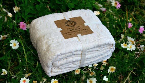 Махрове покривало Cotton Area 220 х 240 см Кремове | Зображення 3