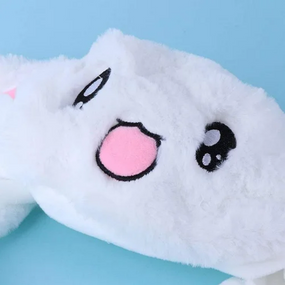 Светящиеся шапка-заяц с двигающимися ушами Белая