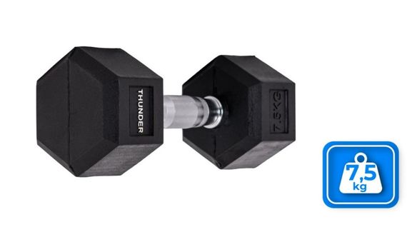 Гантель шестигранна Thunder 7,5 кг (HEXAGONAL-DUMBBELLS-7,5KG) | Зображення 4