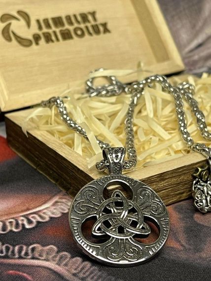 Кулон підвіска Vikings Celtic Knot амулет у кельтському стилі з ланцюжком - Silver | Зображення 3