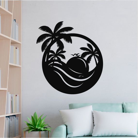 Панно декоративне картина на стіну Морський пейзаж LED 16 кольорів пульт 410х450 acr-p000056 | Зображення 5