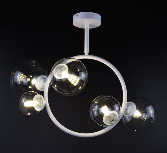 Люстра стельова на 5 лампочок 26495 Білий 51х24х52 см. | Зображення 2