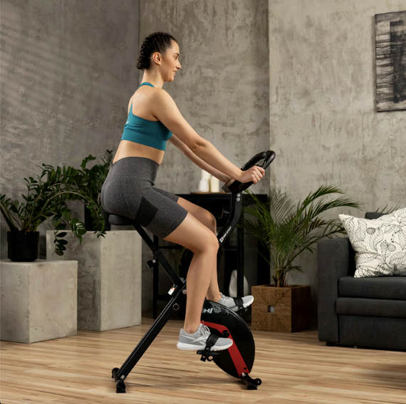 Велотренажер Hop-Sport HS-3020X Quest X-Bike черно-красный | Зображення 1