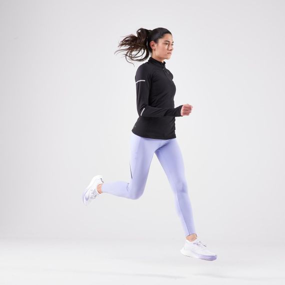 Футболка з довгими рукавами жіноча Run Warm для бігу чорна - EU38 UA44 | Зображення 8