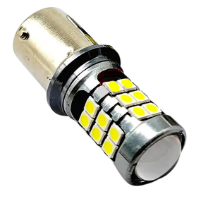 Автолампа светодиодная 1156 BA15S, 27 smd 3030, линза, Canbus (обманка), 12-30 В
