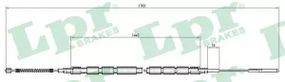Трос ручного тормоза SKODA FELICIA, LPR (C0657B)