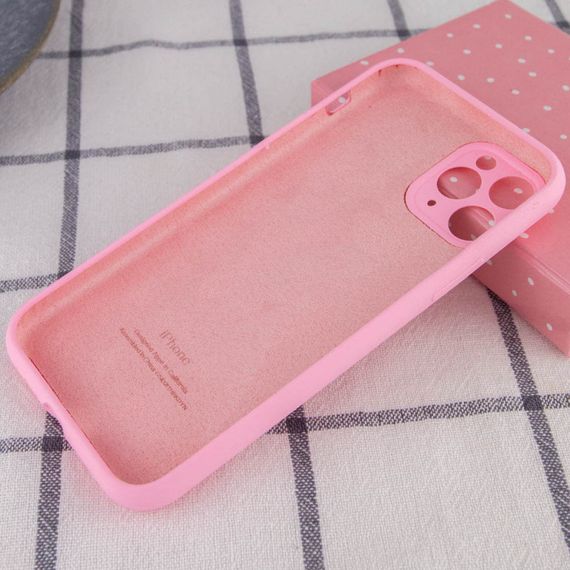 Чохол Silicone Case Full Camera Protective (AA) для Apple iPhone 12 Pro (6.1") Рожевий / Light pink | Зображення 1