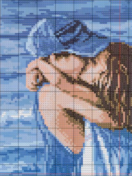 Набір для вишивання за нанесеною на канву схемою "Lovers on seaside". AIDA 14CT printed, 31*43 см | Зображення 2