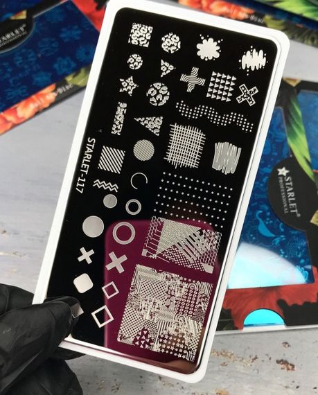 Пластина 117 для стемпинга Starlet Professional (12х6см)