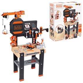 Дитячий ігровий набір Black and Decker майстерня з підйомним краном та машинкою 117х85х35см
