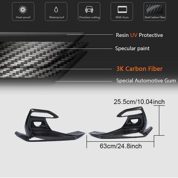 Карбоновые накладки на противотуманные фары (для Q50 Sport 2018-2022) для Infiniti Q50/Q60 | Зображення 5