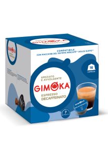 Кава в капсулах Dolce Gusto Gimoka Decaffeinato 16 шт Італія Джимока дольче густо без кофеїну Арабіка