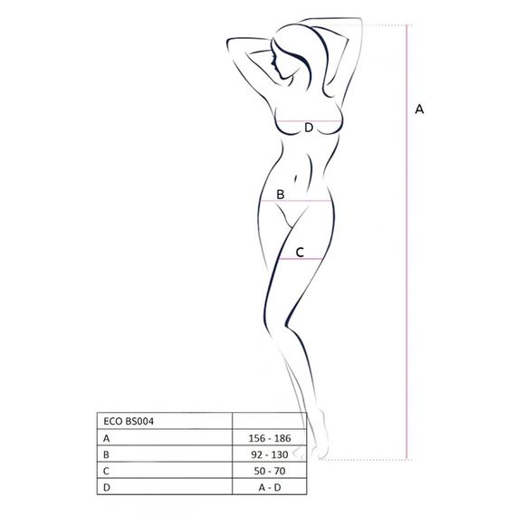 Бодістокінг Passion ECO BS004 red відкритий доступ, імітація підв’язок, квітковий декор | Зображення 4