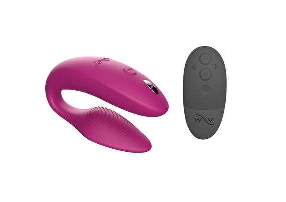 Вібратор для пар We-Vibe SYNC 2 Rose — гнучкий, Bluetooth We-Connect, водонепроникний, магнітна зарядка | Зображення 2