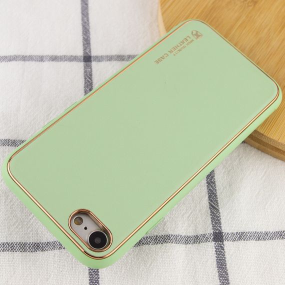Шкіряний чохол Xshield для Apple iPhone 7 / 8 / SE (2020) (4.7") Зелений/Pistachio | Зображення 2
