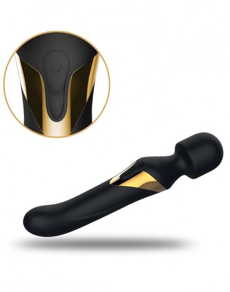 Вибромассажер 2в1 Dorcel Dual Orgasms Gold классический массажер и вибратор с жемчужным массажем | Зображення 2