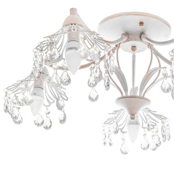 Люстра потолочная винтаж в спальню E14 40W WH (LK-632C/5) | Зображення 2