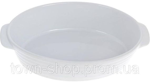 Форма Augsburg овальная для выпечки 35х22х8.5см керамическая (белая) BD-319-343