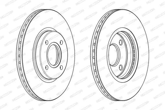 Диск гальмівний FORD B-MAX, FERODO (DDF2461C)