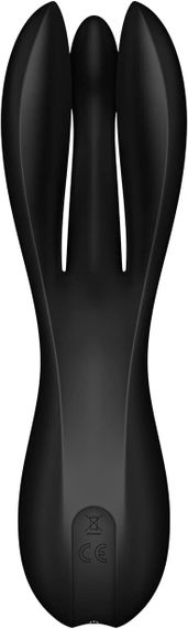 Кліторальний вібратор Satisfyer Threesome 2 Black, 3 гнучкі пальчики, 3 мотори | Зображення 1