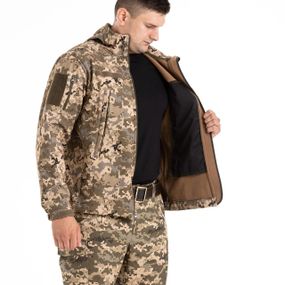 Куртка тактическая демисезонная  SoftShell  Пиксель 56