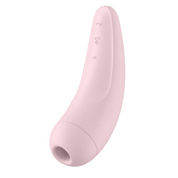 Вакуумный клиторальный стимулятор Satisfyer Curvy 2+ Pink с управлением через интернет | Зображення 4