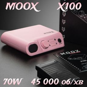 Розовый фрезер Moox X100 45тис. об/мин, 70W для маникюра и педикюра