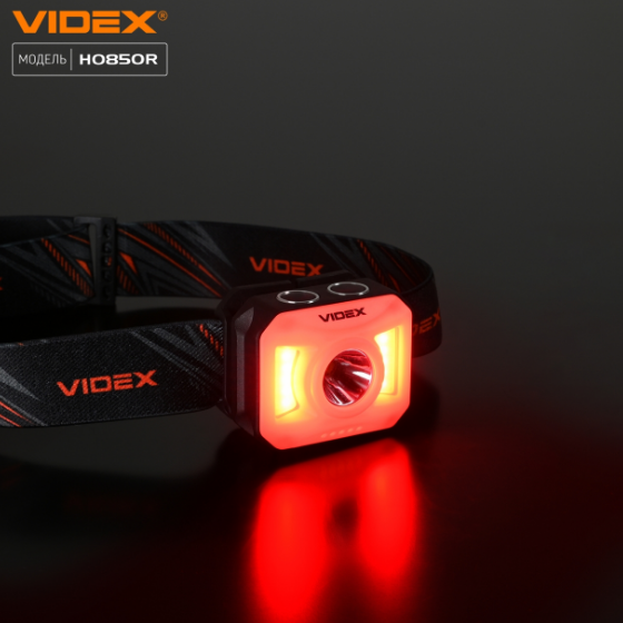 Ліхтарик LED налобний 400Lm 5000К VLF-H085-OR Videx | Зображення 5
