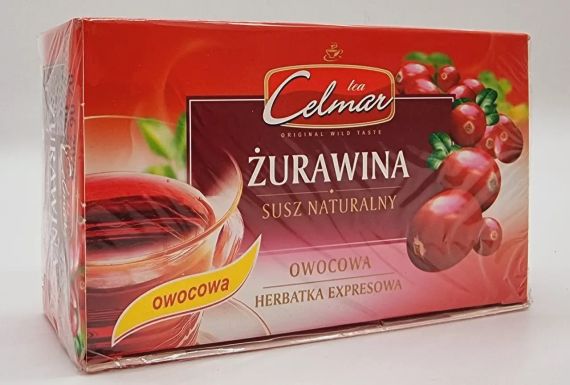 Чай Celmar в пакетах (саше) клюква 20шт, 34г, Польша, для чашки, с витамином С
