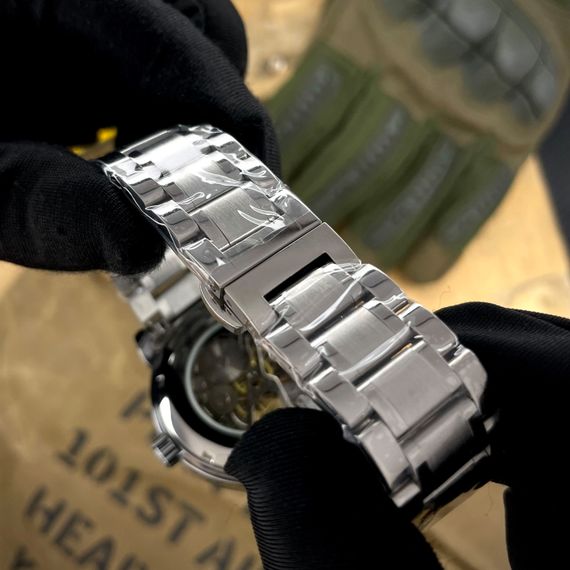 Класичний чоловічий годинник Awarder 022 Silver-White Mechanic Metall Не Забуду Дім | Зображення 4
