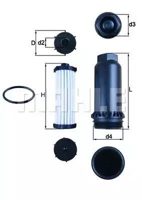 Фільтр АКПП FORD/VOLVO 6DCT450-MPS6, MAHLE/KNECHT (HX151KIT) | Зображення 2