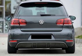 Задній дифузор DPT V-3 (чорний глянець) для Volkswagen Golf 6 2008-2014 рр