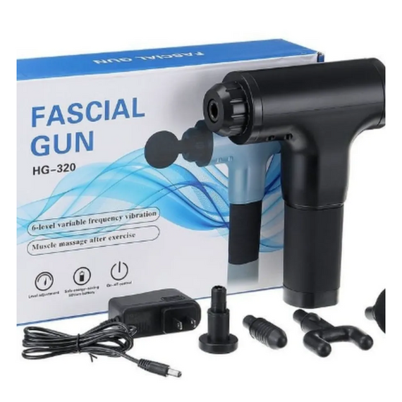 Масажер із 6 швидкостями, Масажер із USB Fascial Gun FH-320 для розминки м'язів   знижка | Зображення 8