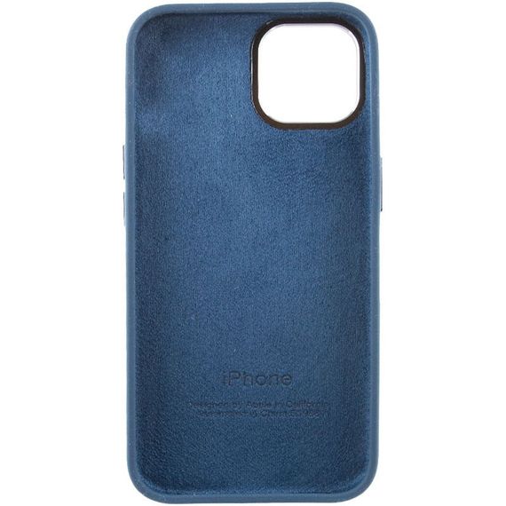Чохол Silicone Case Metal Buttons (AA) для Apple iPhone 13 (6.1") Силікон, Білий / White Силікон, Синій/StromBlue | Зображення 3