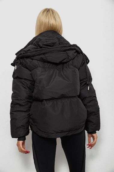Куртка женская зимняя короткая, цвет черный, 244R983 | Зображення 4