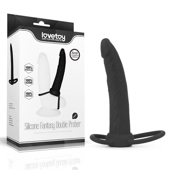 Насадка для подвійного проникнення - Anal Indulgence Collection Silicone Fantasy Double Prober Sex Aura | Зображення 1