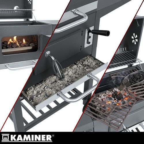 Мангал-гриль садовий з кришкою 105х110х50 см Kaminer 27317 | Зображення 8