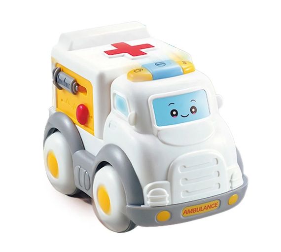 Машинка музична 65747 WToys "Швидка Допомога", на укр.мові, світло, мелодії, пісні, інерція, в коробці (6945717414839)