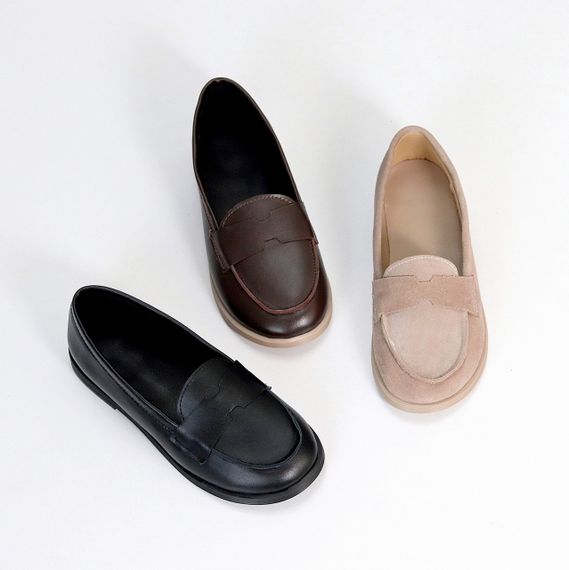 Зручні чорні туфлі лофери натуральна шкіра в асортименті | Зображення 9