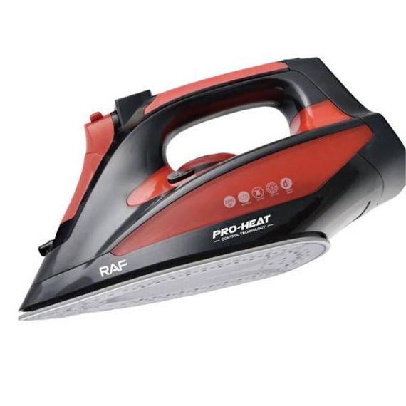 Утюг с керамическим покрытием 2200Вт 320 мл RAF R 1233 Черный с красным