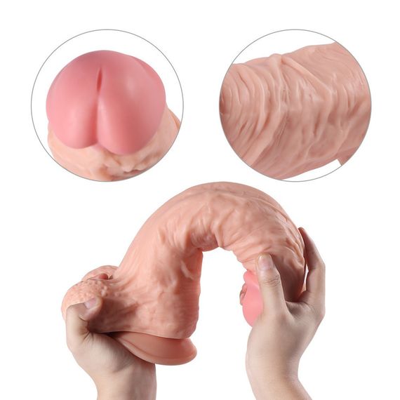 Фалоімітатор Large Leilong Lifelike L тілесний без вібрації Sex Aura | Зображення 5
