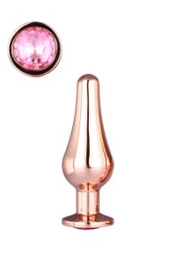 DT21826 Анальная пробка конической формы Dream Toys GLEAMING LOVE ROSE GOLD PLEASURE PLUG S Sex Aura